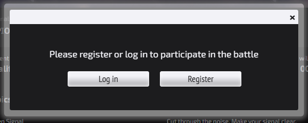 Login and Register popup